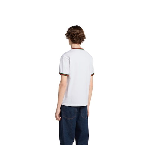 Cotton jersey T-shirt with embroidery Detail 4