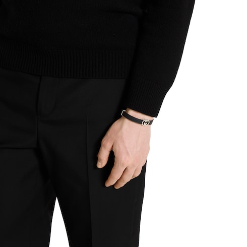 Gucci Interlocking leather bracelet