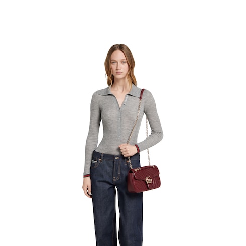 Mittelgroße GG Marmont Schultertasche