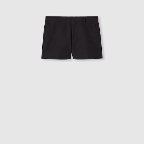 Shorts in tessuto di cotone con ricamo