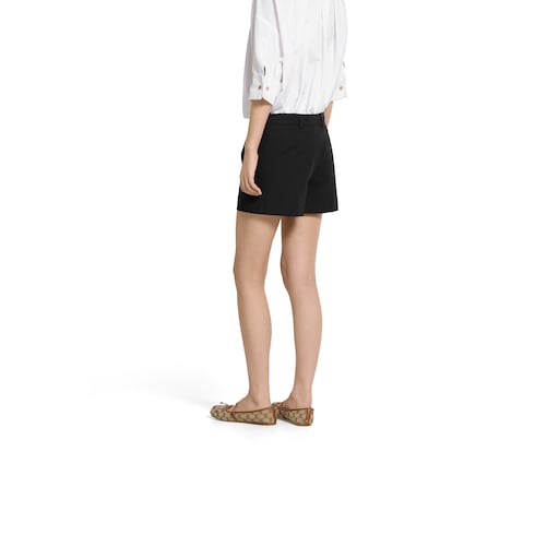 Shorts in tessuto di cotone con ricamo