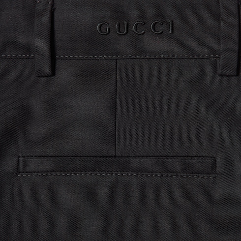 Shorts in tessuto di cotone con ricamo