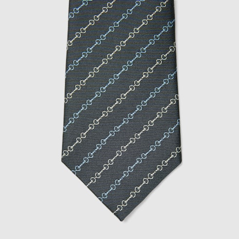 Cravatta in seta jacquard con Morsetto