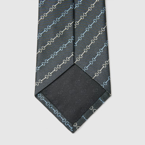 Cravatta in seta jacquard con Morsetto