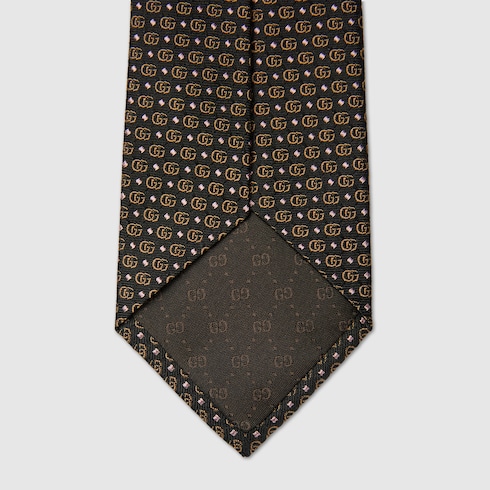 Double G silk jacquard tie