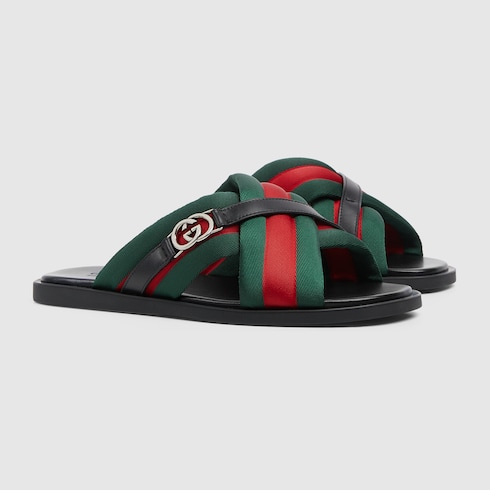 Sandale pour homme orné du détail GG enlacés