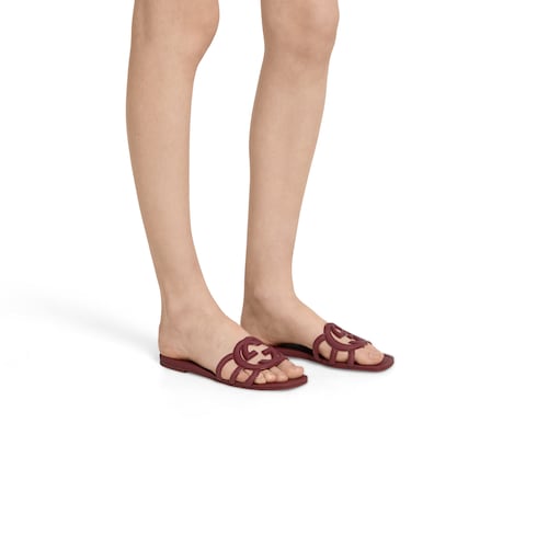 Women's Interlocking G slide sandal