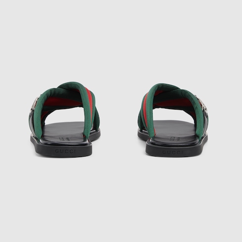 Men's Web sandal with Interlocking G
