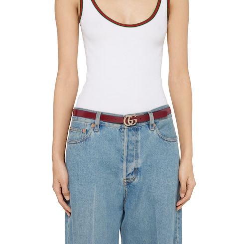 Reversible GG Marmont thin belt