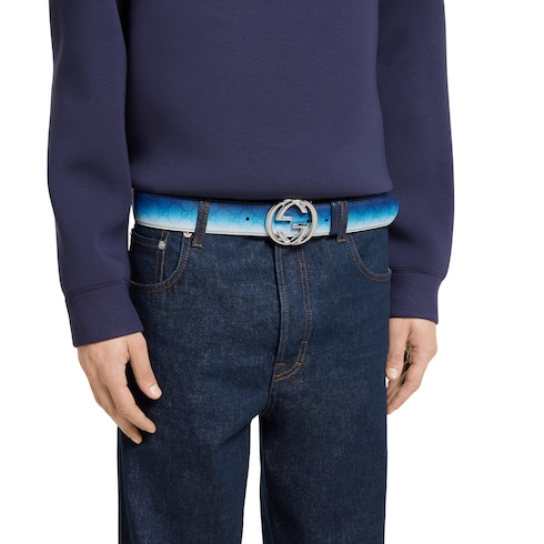 Gradient belt with Interlocking G buckle
