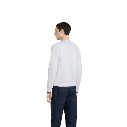 Cotton piquet sweater with Web