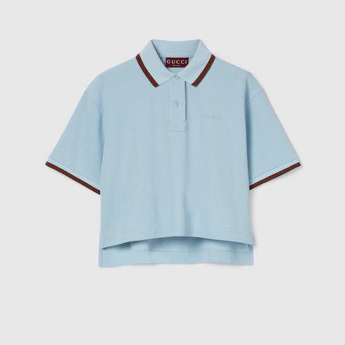 Polo in piquet di cotone con Web