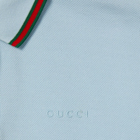 Polo in piquet di cotone con Web