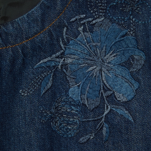 Robe en denim avec broderie