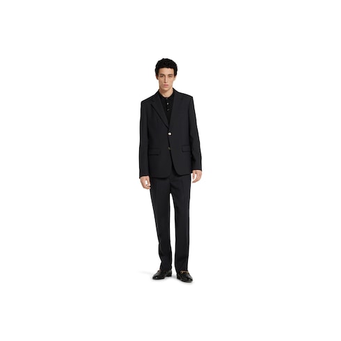 Single-breasted wool jacket