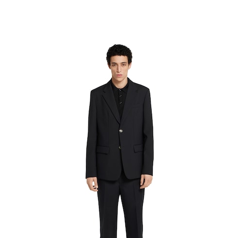 Single-breasted wool jacket