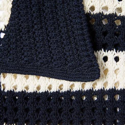 Polo in maglia di cotone a righe