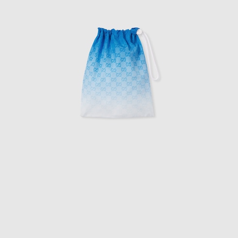 Printed technical poplin swim shorts