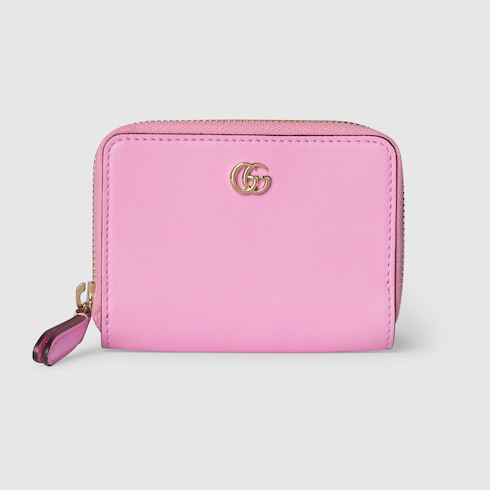 GG Marmont mini zip wallet with Flora
