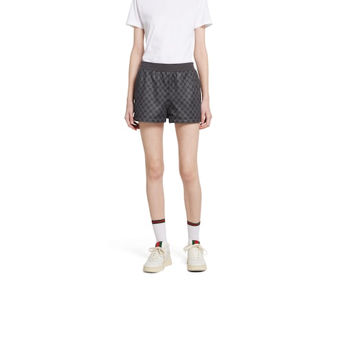 Shorts in jersey tecnico stampato