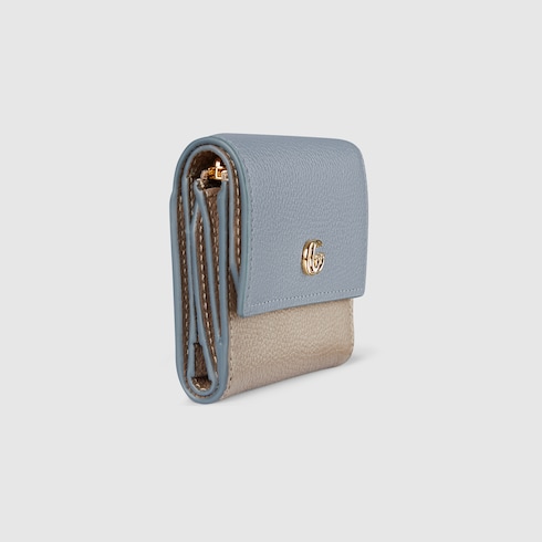 Bi-color GG Marmont mini wallet