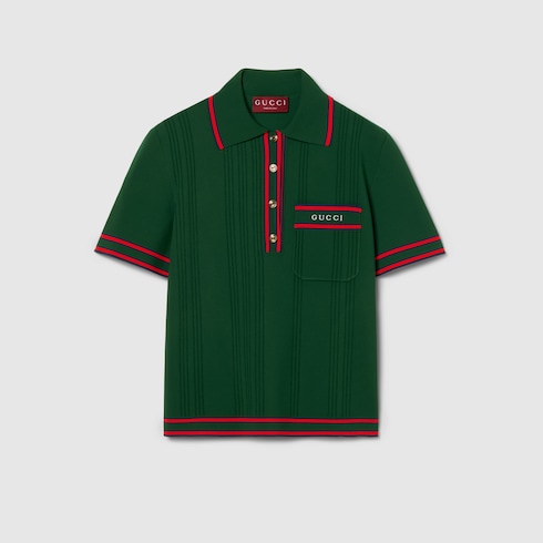 Polo shirt with striped trim