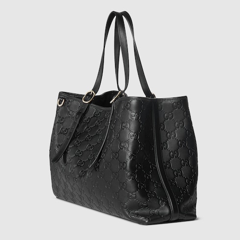GG Emblem large tote bag  
