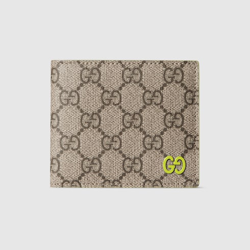 Acid green interior GG bi-fold wallet