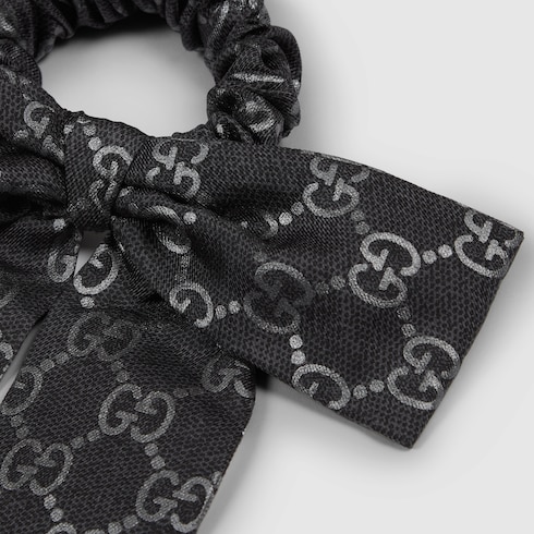 Printed silk scrunchie