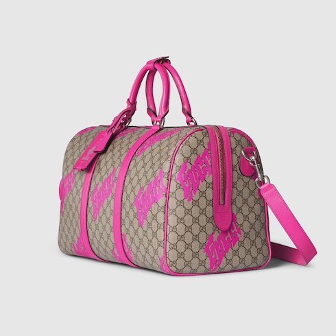 Medium duffle bag with print