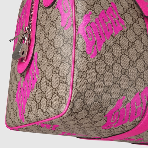 Medium duffle bag with print