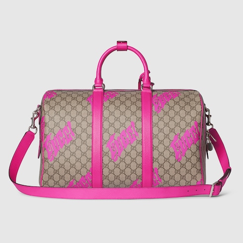 Medium duffle bag with print