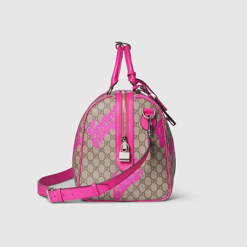 Medium duffle bag with print