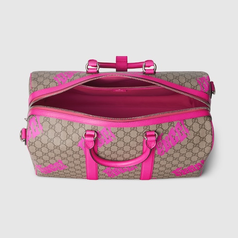 Medium duffle bag with print