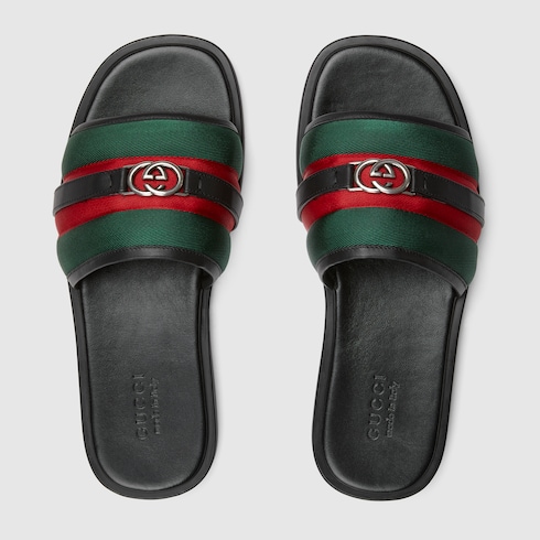 Men's slide sandal with Interlocking G