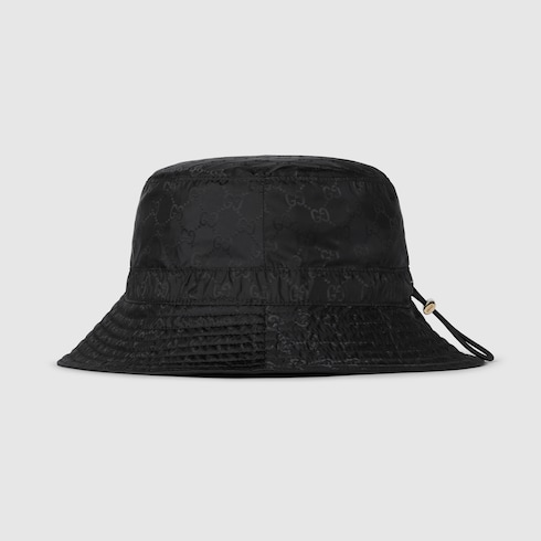 リバーシブル GGナイロン バケットハットブラック | GUCCI公式