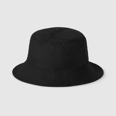 GUCCI ブラック GGパターン バケットハット Mサイズ