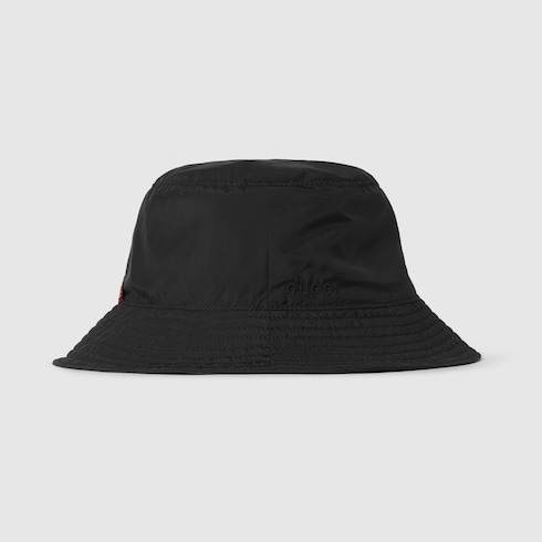 リバーシブル GGナイロン バケットハットブラック | GUCCI公式