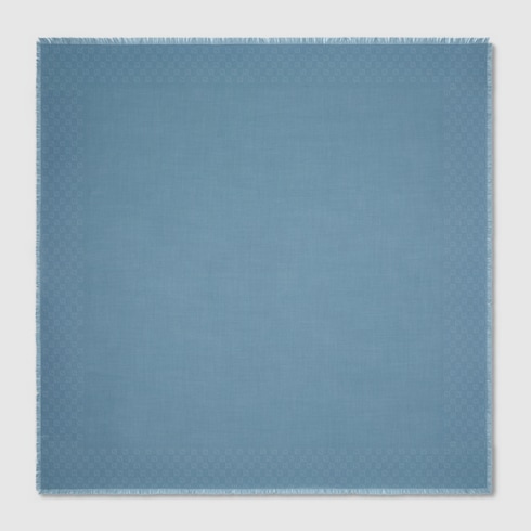 Châle en jacquard de soie et laine GG