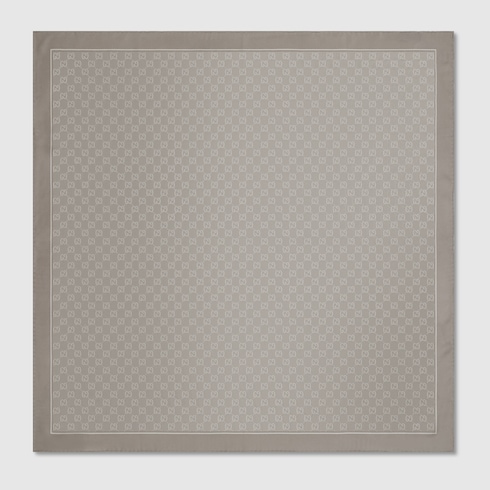 Carré en twill de soie laminé à imprimé