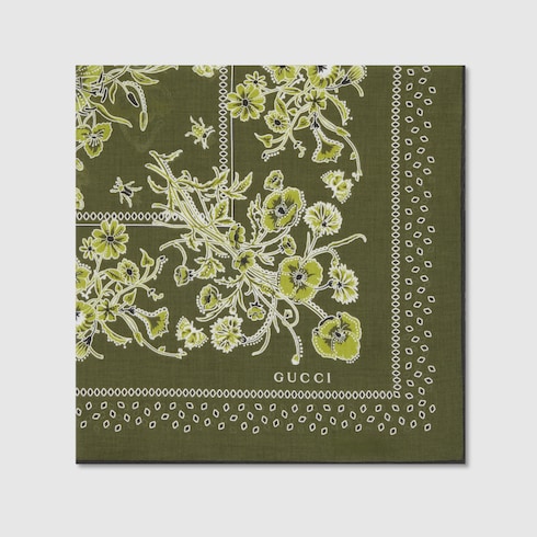 Printed cotton pocket square