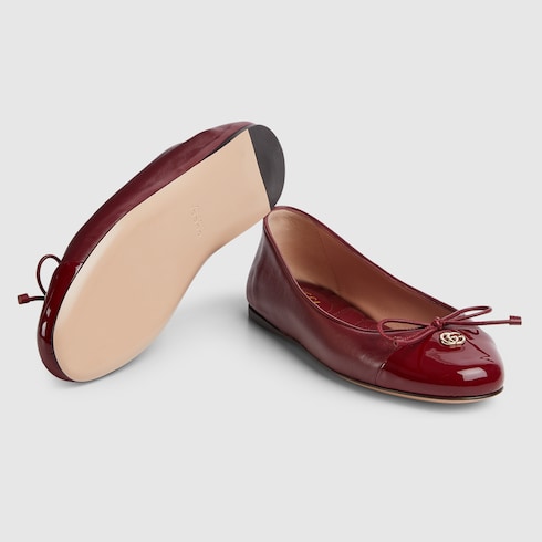 Women's ballet flat with Double G Detail 6