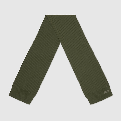 Schal aus Wollstrick mit Logo