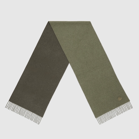 Cashmere scarf with patch