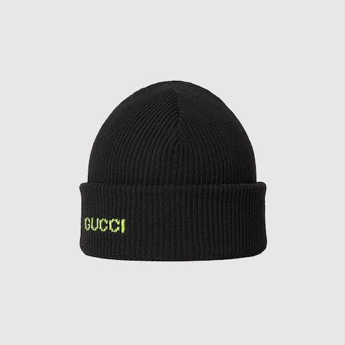 Cappello in lana con ricamo