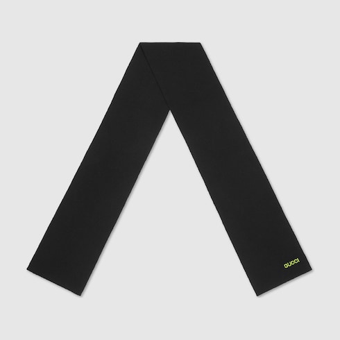 エンブロイダリー付き ウール スカーフ