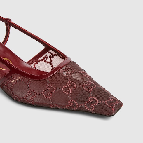 Women's GG crystal slingback pump