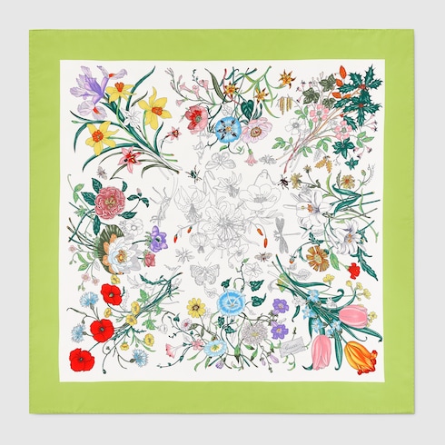 Printed silk carré