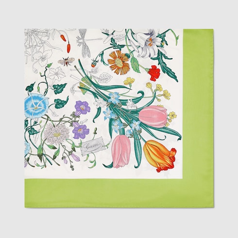 Printed silk carré