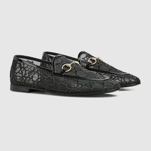 Women's GG crystal Gucci Jordaan loafer